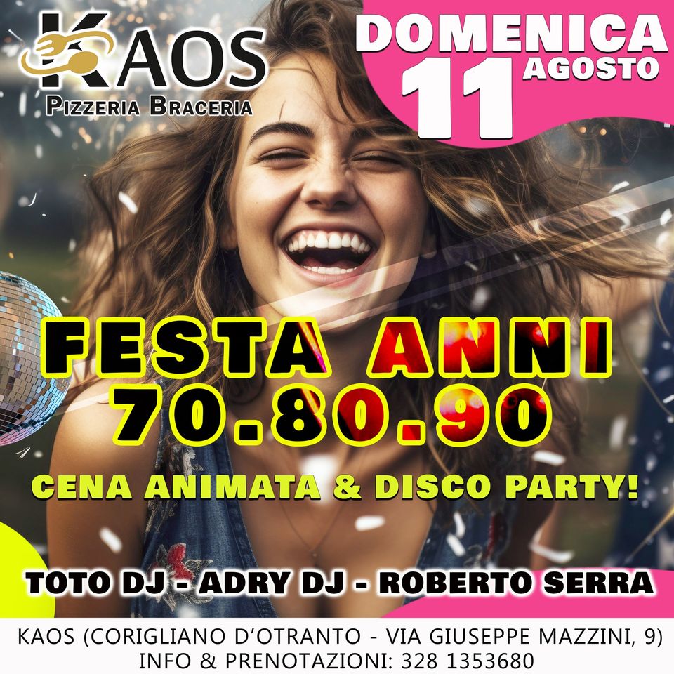 locandina cena spettacolo braceria corgliano d'otranto