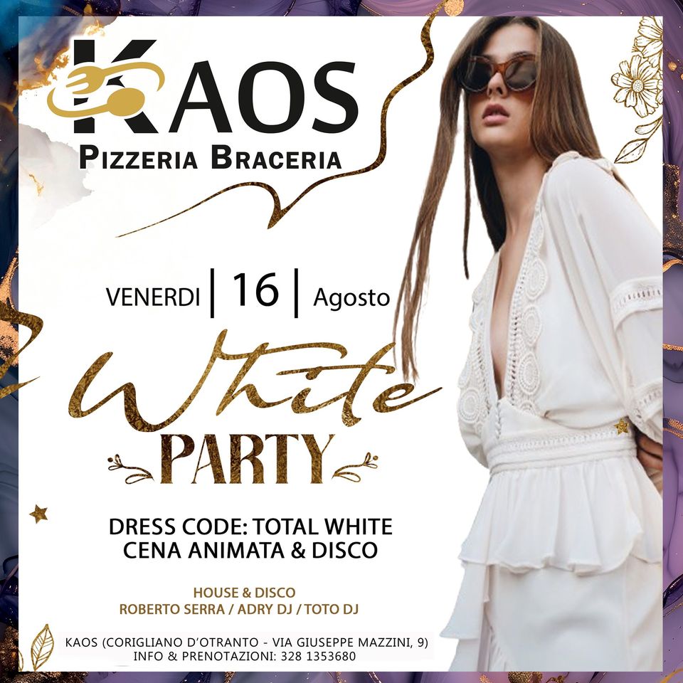 locandina white party corigliano d'otranto